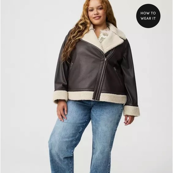 Stylish Black and Cream Leather Jacket - Picture 3 of 7